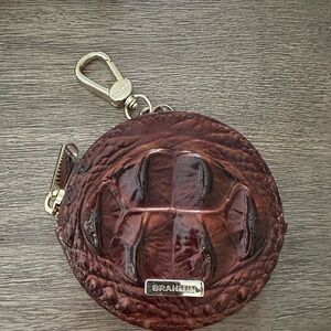 Brahmin Pecan Round Coin Purse